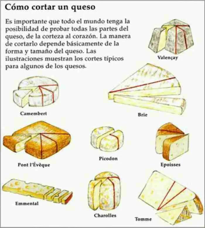 como cortar queso camembert - Cómo cortan el queso los franceses