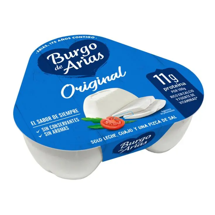 queso burgo de arias - Cuántas calorías tiene un queso Burgo de Arias