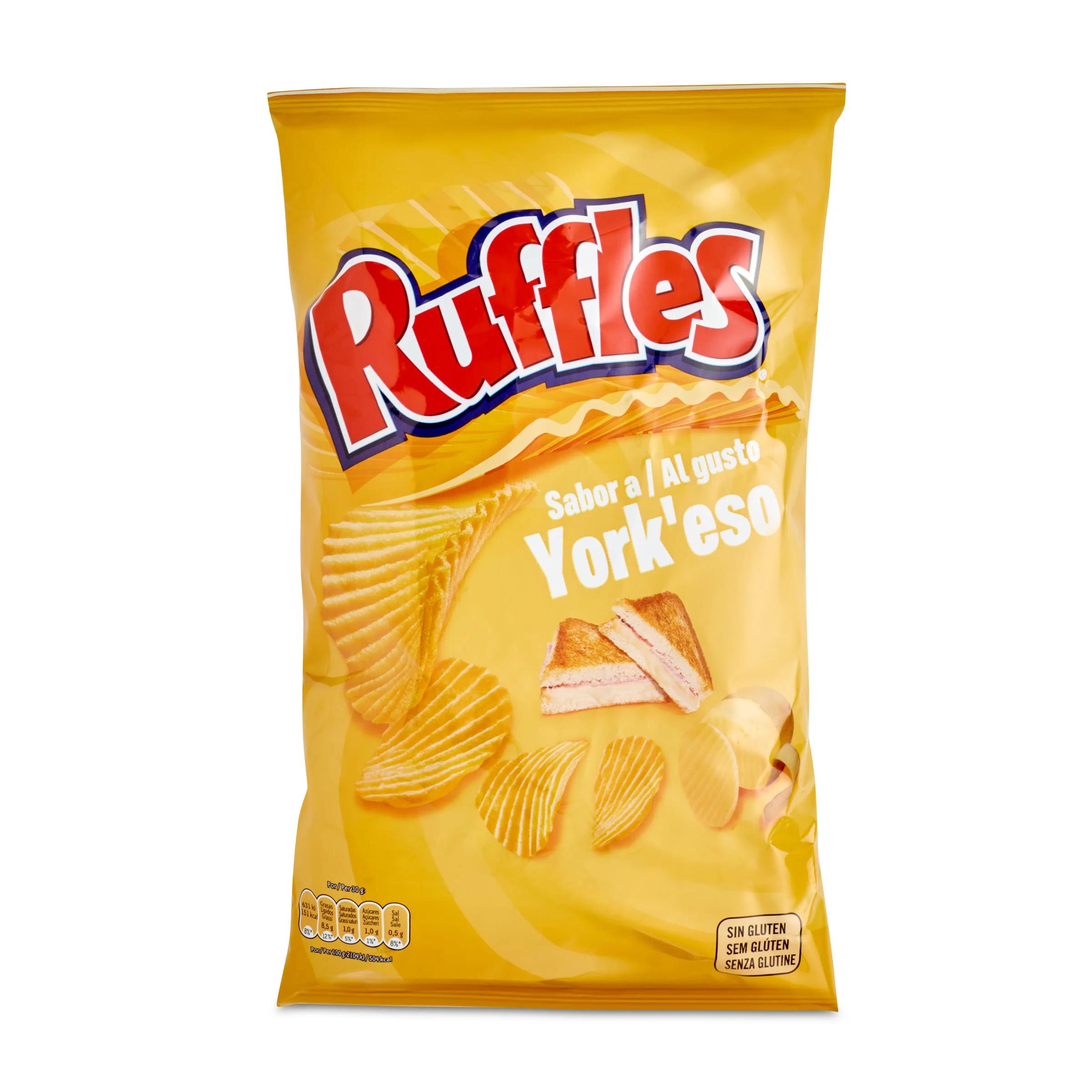 patatas ruffles york queso - Cuántas calorías tiene una bolsa de patatas Ruffles