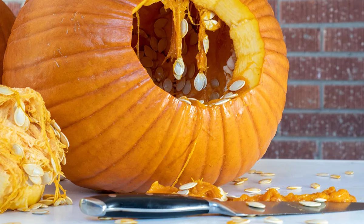 calabaza asada con queso feta - Qué se puede hacer con el centro de la calabaza